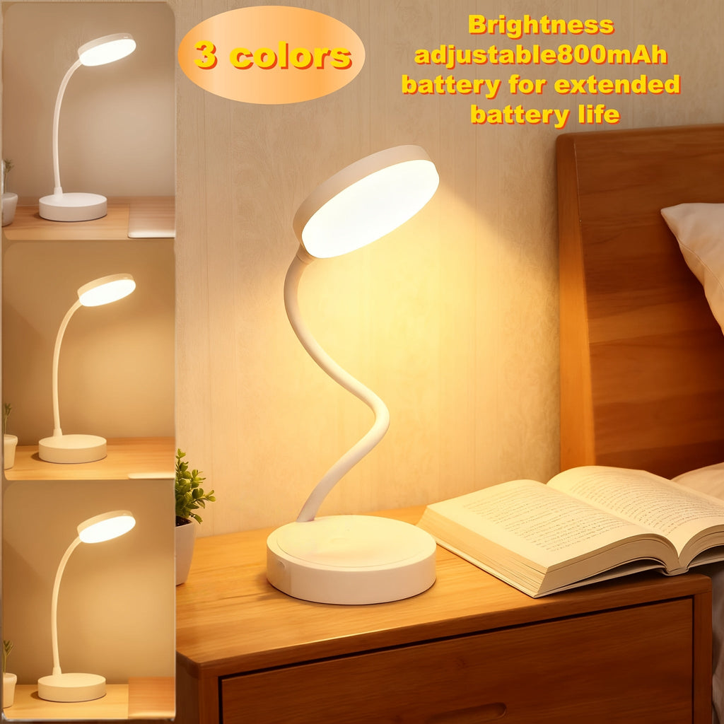 360° LED Desk Lamp – USB Rechargeable 3 Color Modes - 4USelects