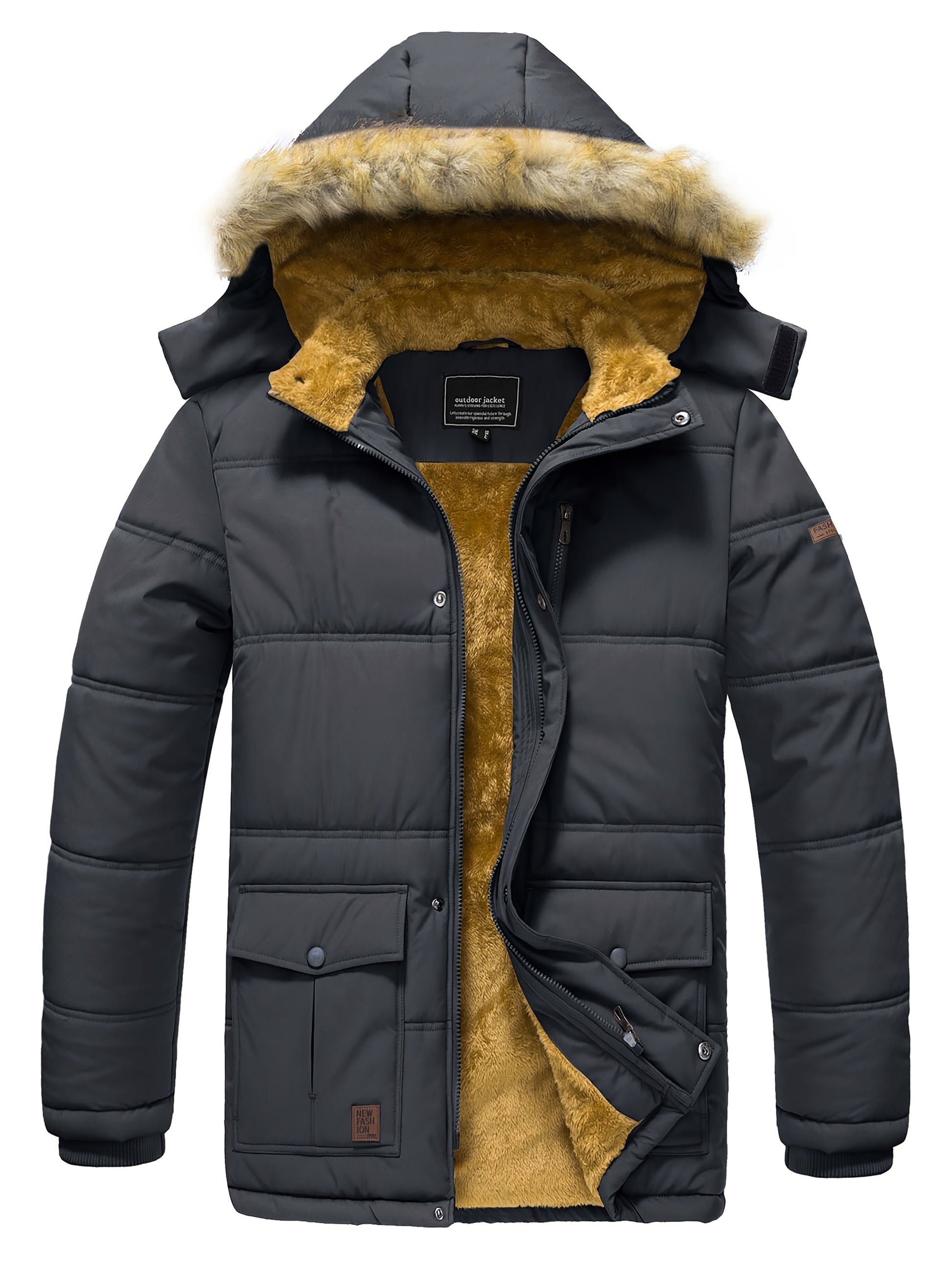 Alpine Edge Men's Thermal Coat – Warmth Meets Utility - 4USelects