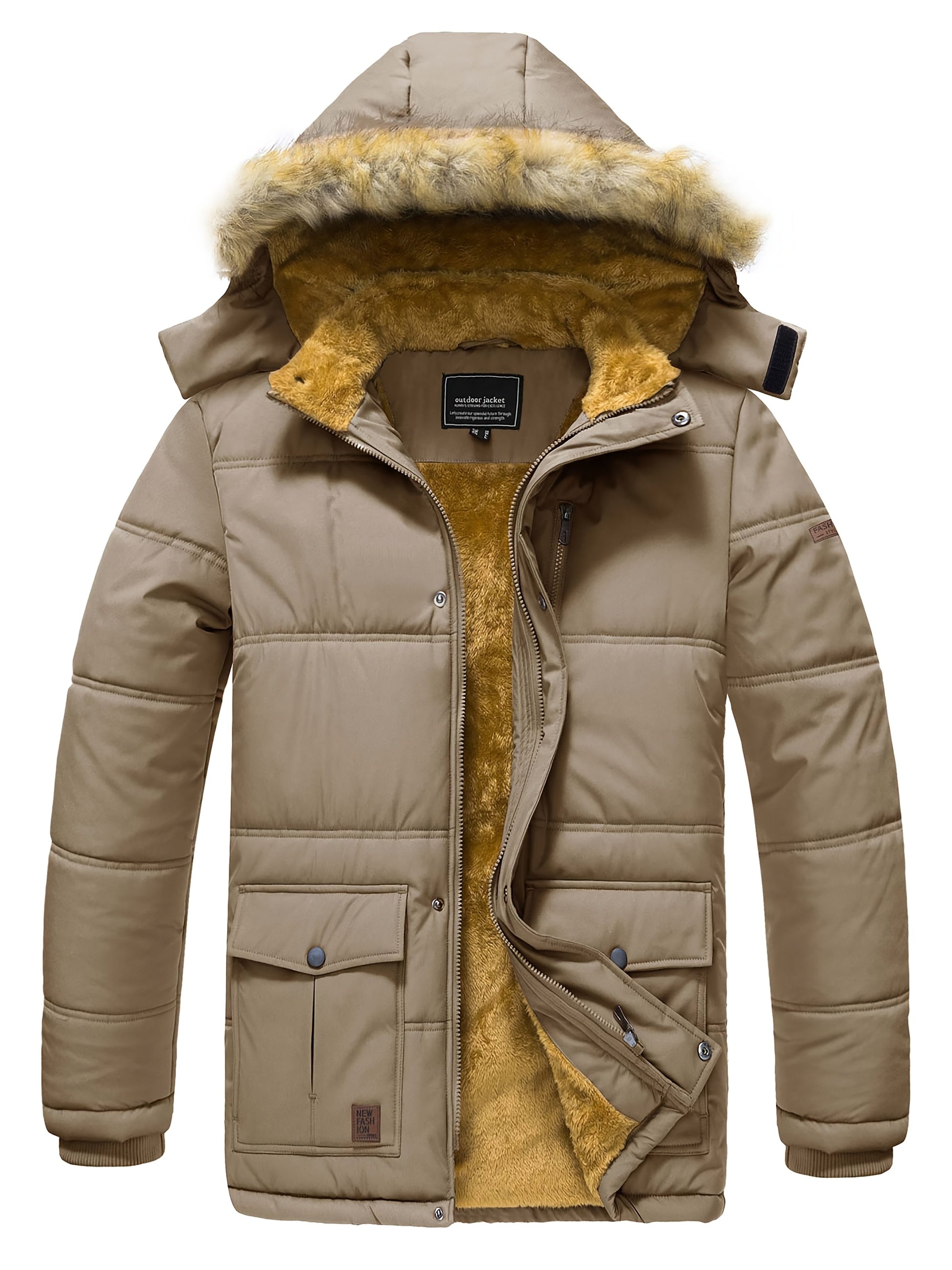 Alpine Edge Men's Thermal Coat – Warmth Meets Utility - 4USelects