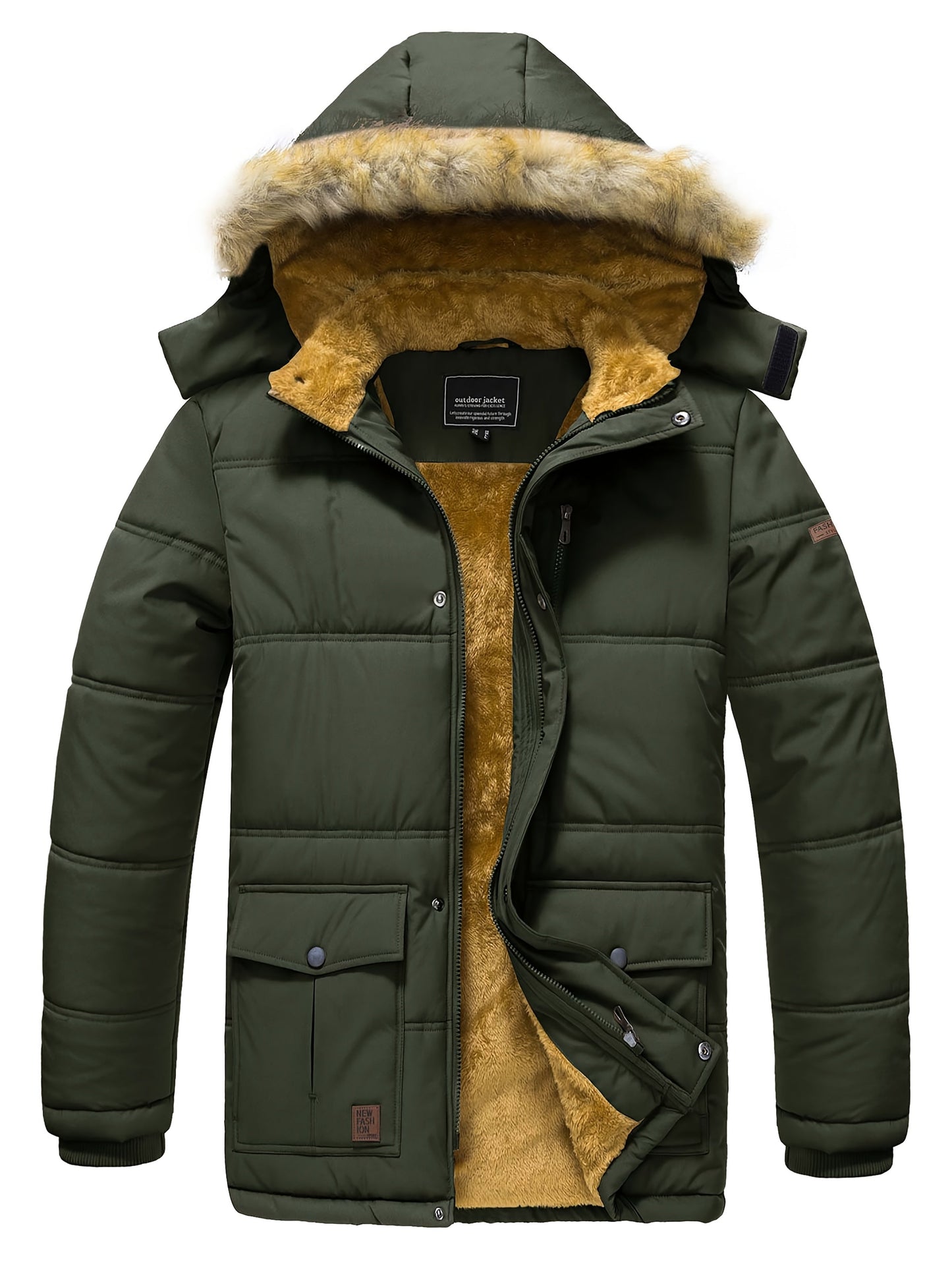 Alpine Edge Men's Thermal Coat – Warmth Meets Utility - 4USelects