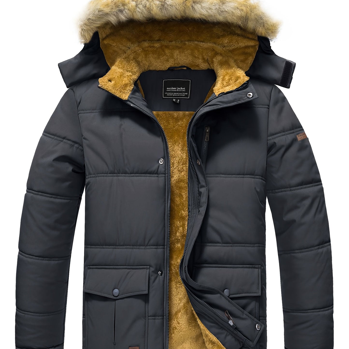 Alpine Edge Men's Thermal Coat – Warmth Meets Utility - 4USelects