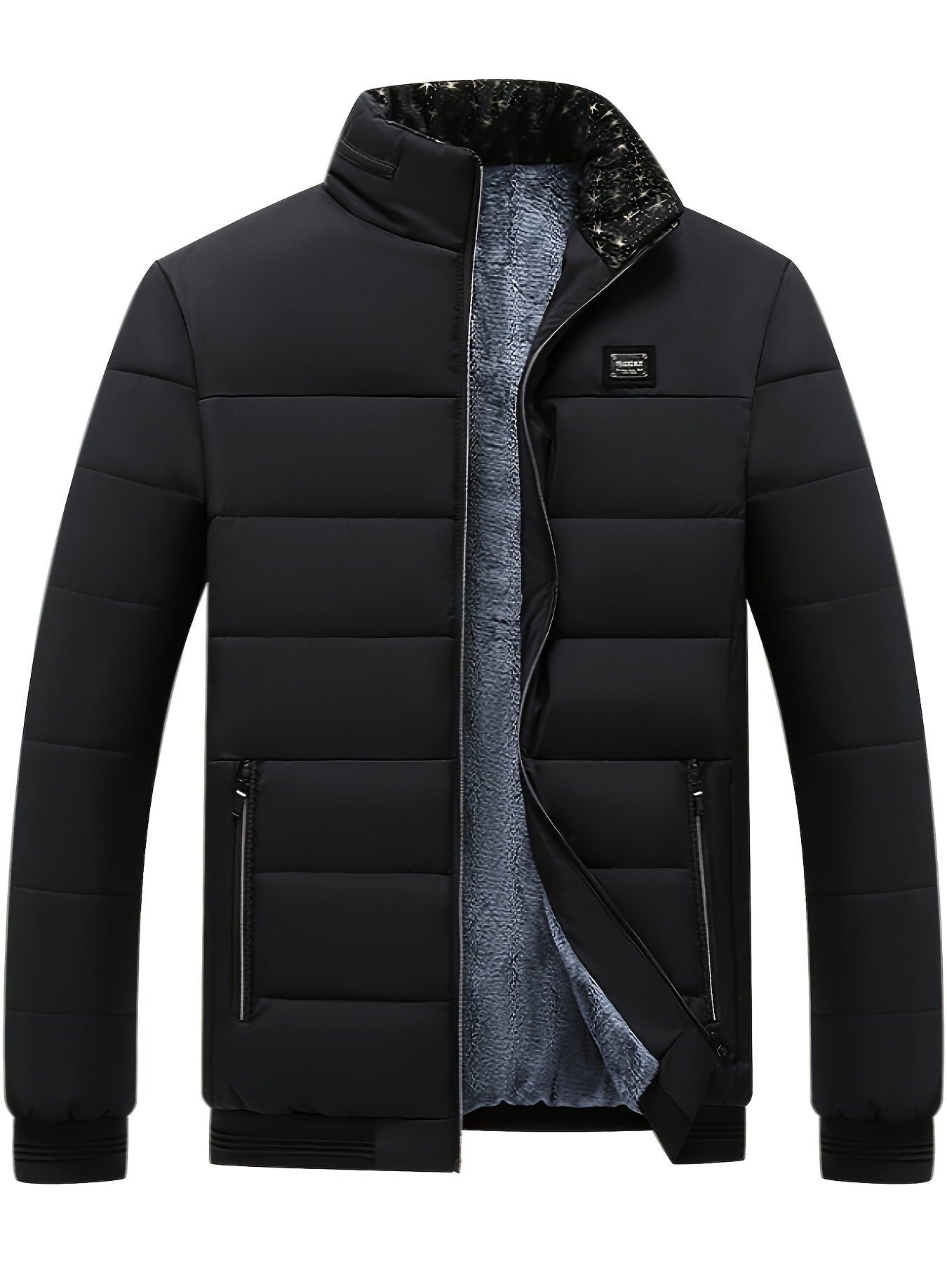 Autumn/Winter Men’s Jacket – Zippered Pockets & Fleece Lining - 4USelects