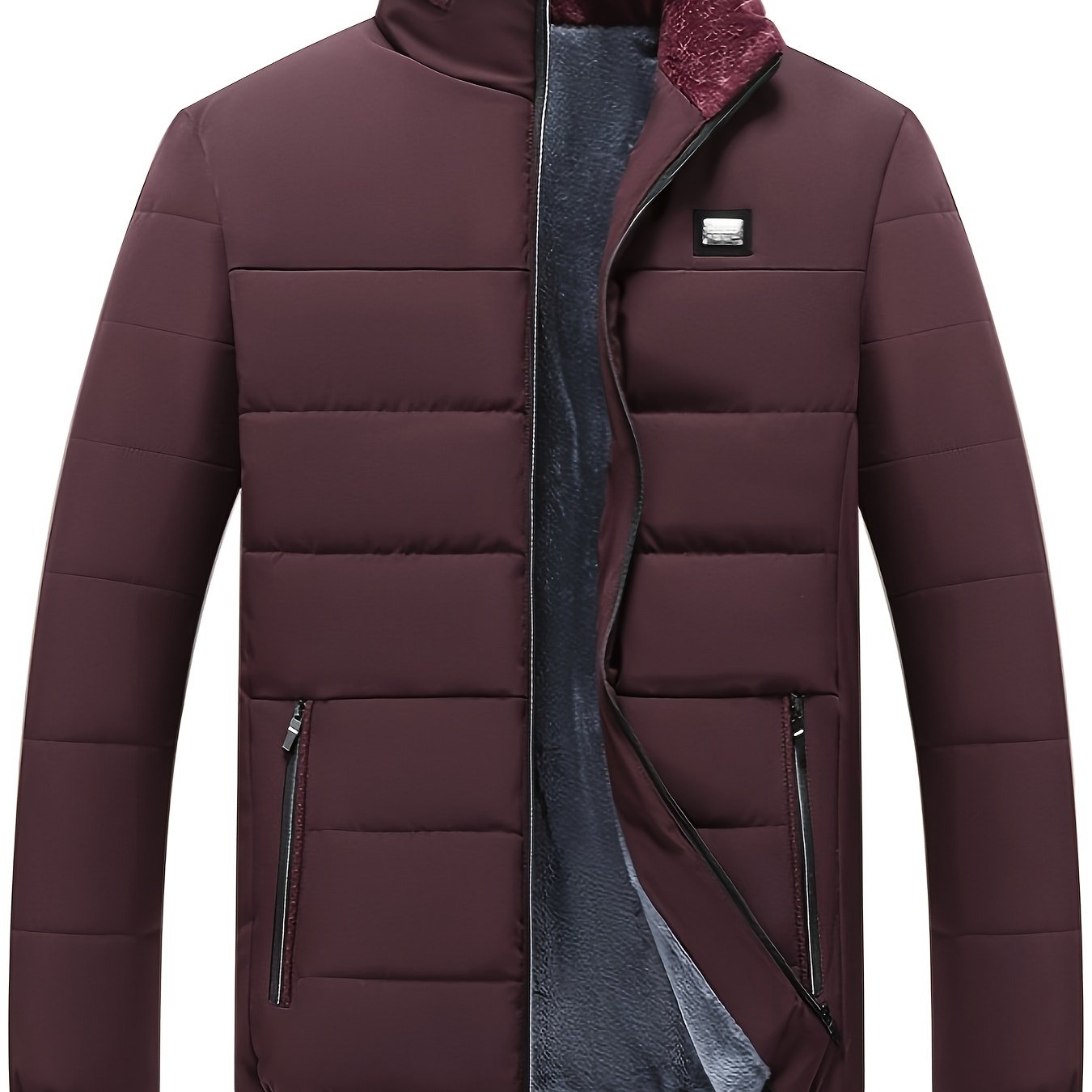 Autumn/Winter Men’s Jacket – Zippered Pockets & Fleece Lining - 4USelects