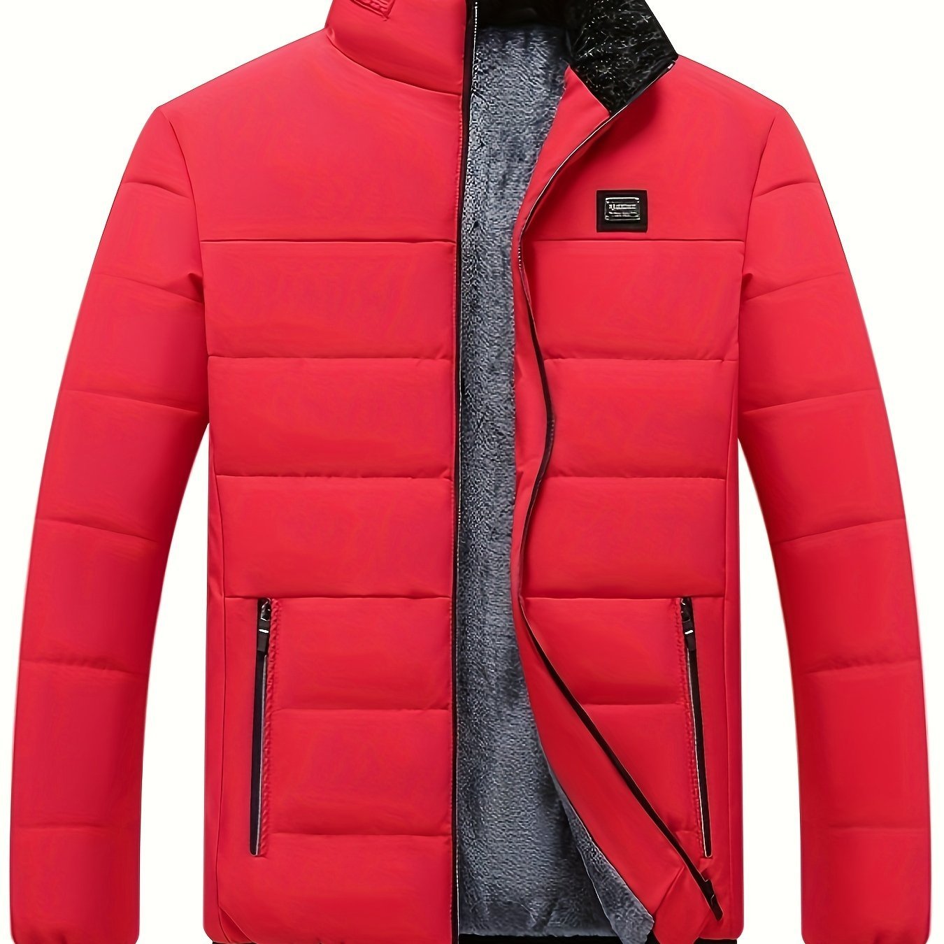 Autumn/Winter Men’s Jacket – Zippered Pockets & Fleece Lining - 4USelects