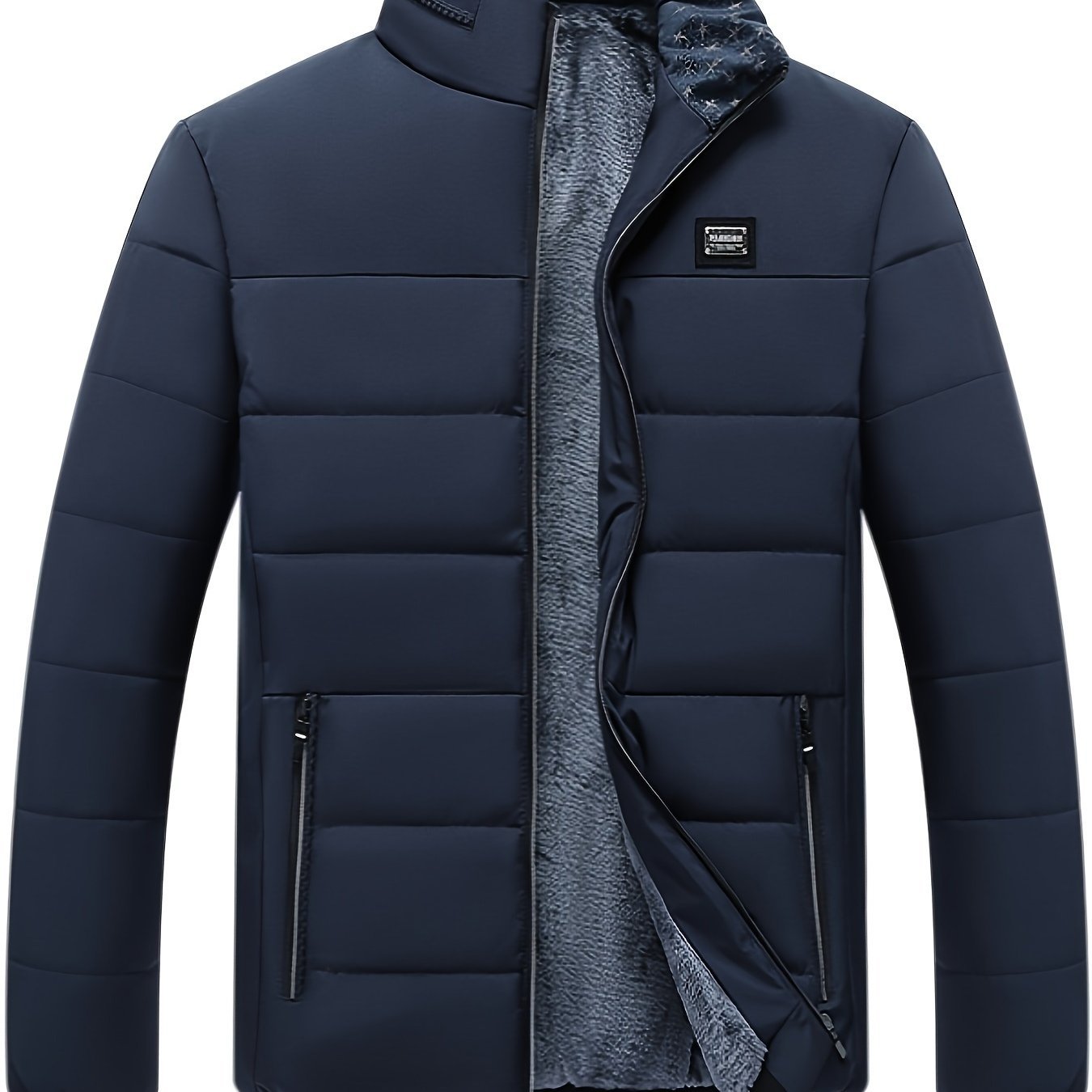 Autumn/Winter Men’s Jacket – Zippered Pockets & Fleece Lining - 4USelects