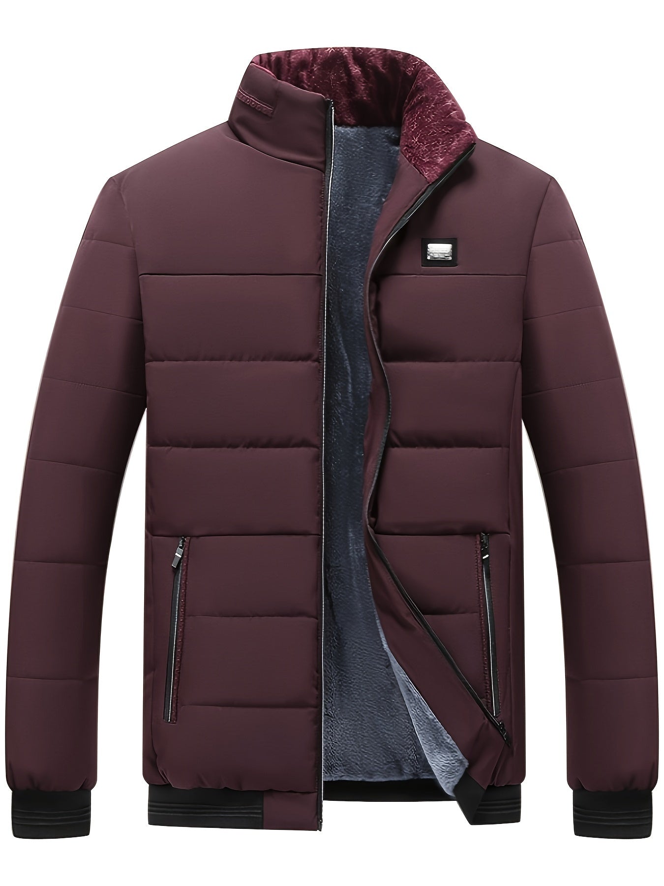 Autumn/Winter Men’s Jacket – Zippered Pockets & Fleece Lining - 4USelects
