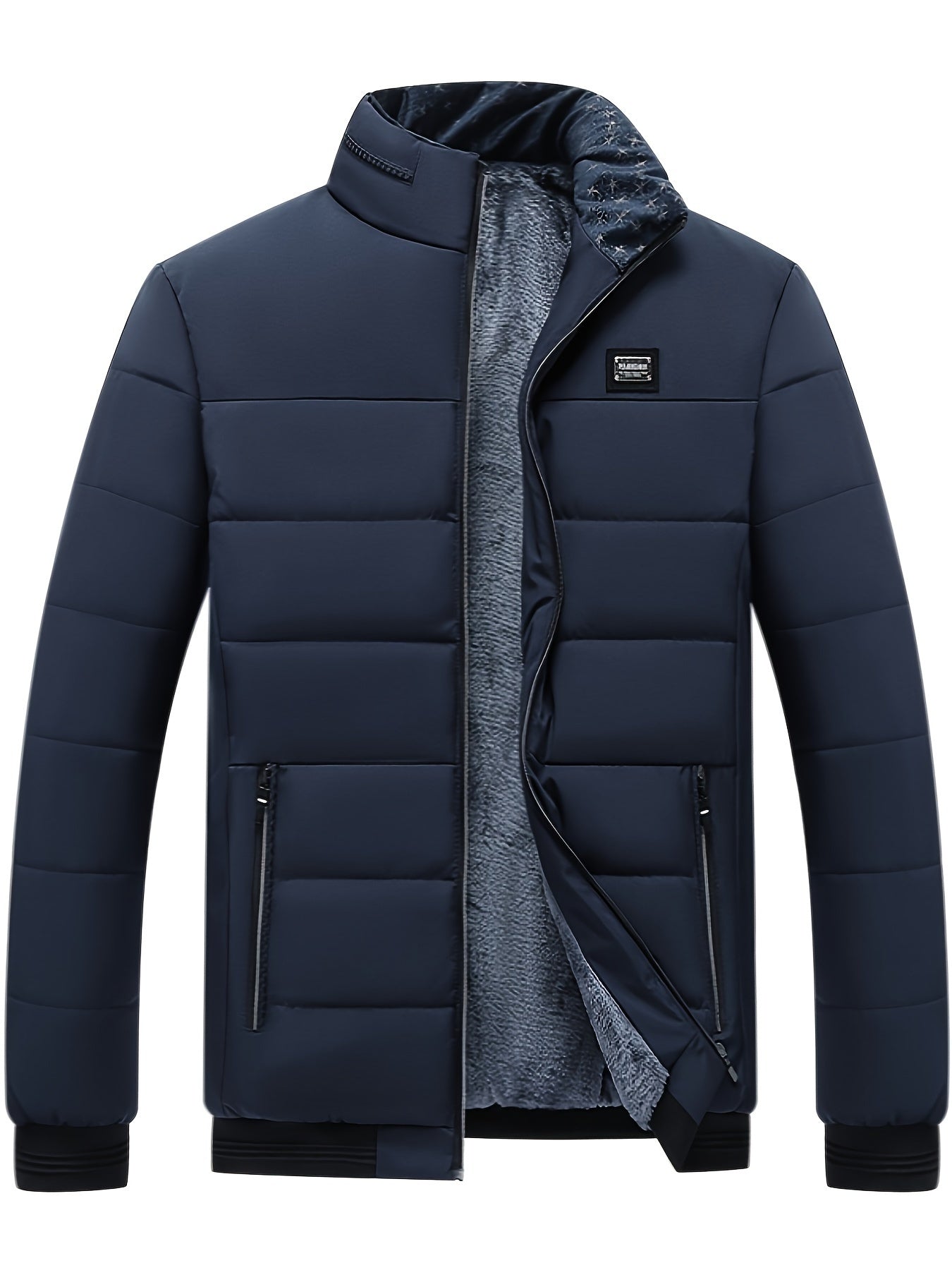 Autumn/Winter Men’s Jacket – Zippered Pockets & Fleece Lining - 4USelects