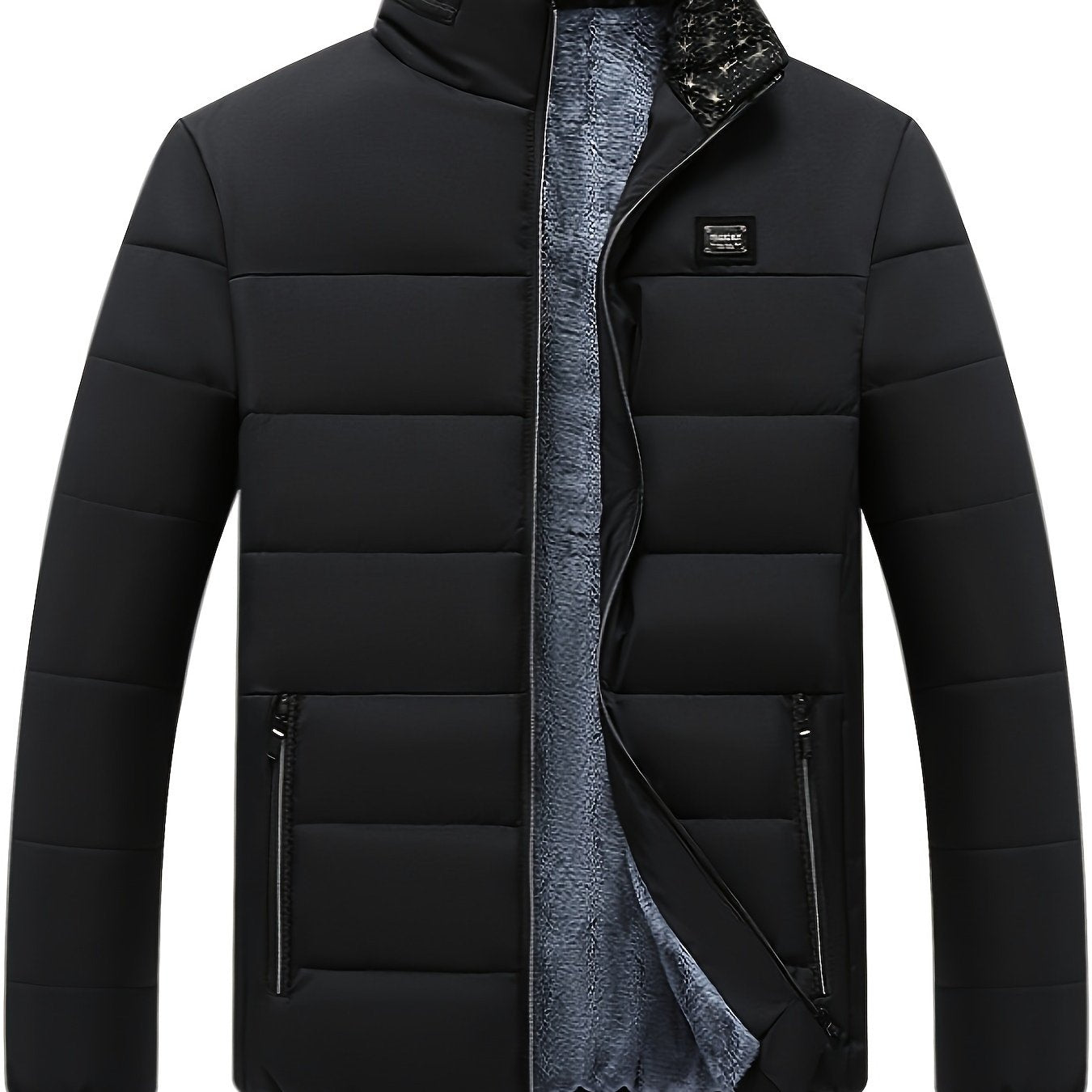 Autumn/Winter Men’s Jacket – Zippered Pockets & Fleece Lining - 4USelects