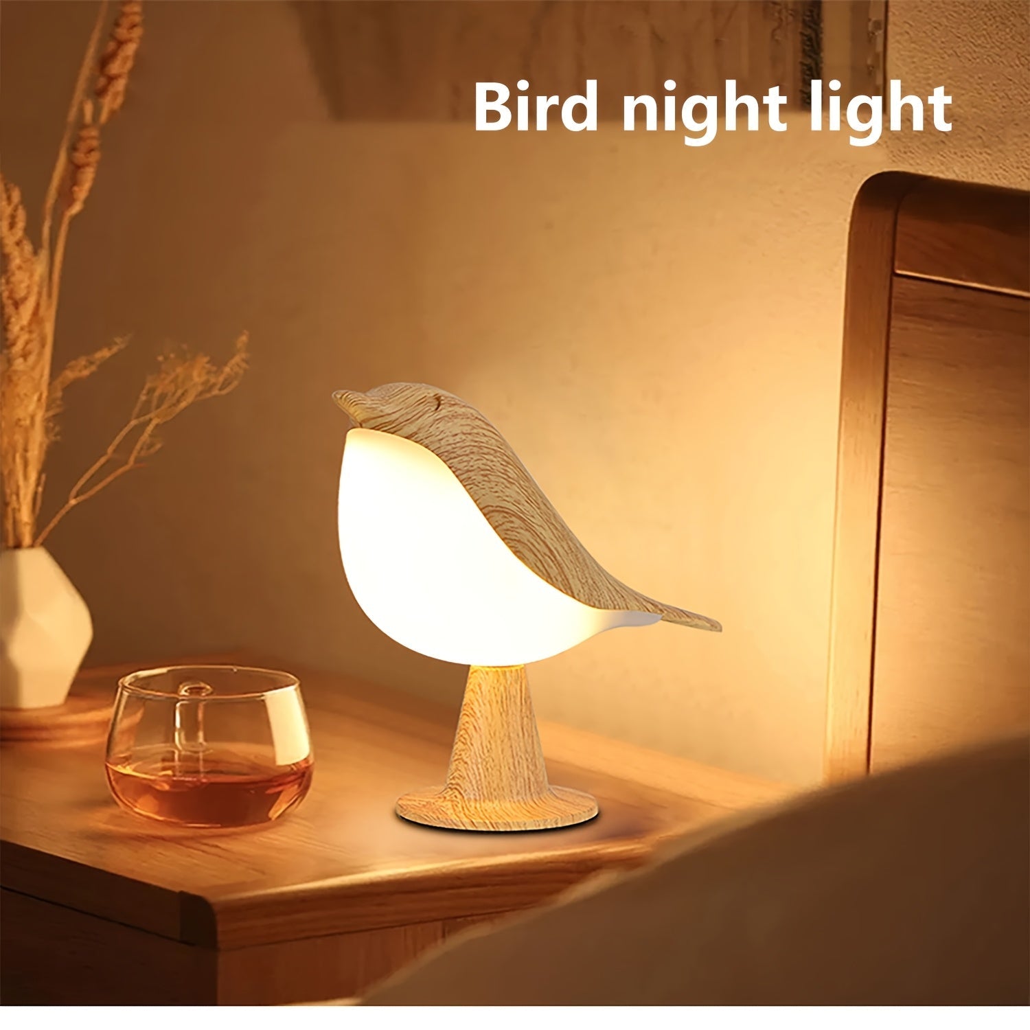 Bird LED Night Light – Touch Rechargeable Desk Lamp - 4USelects