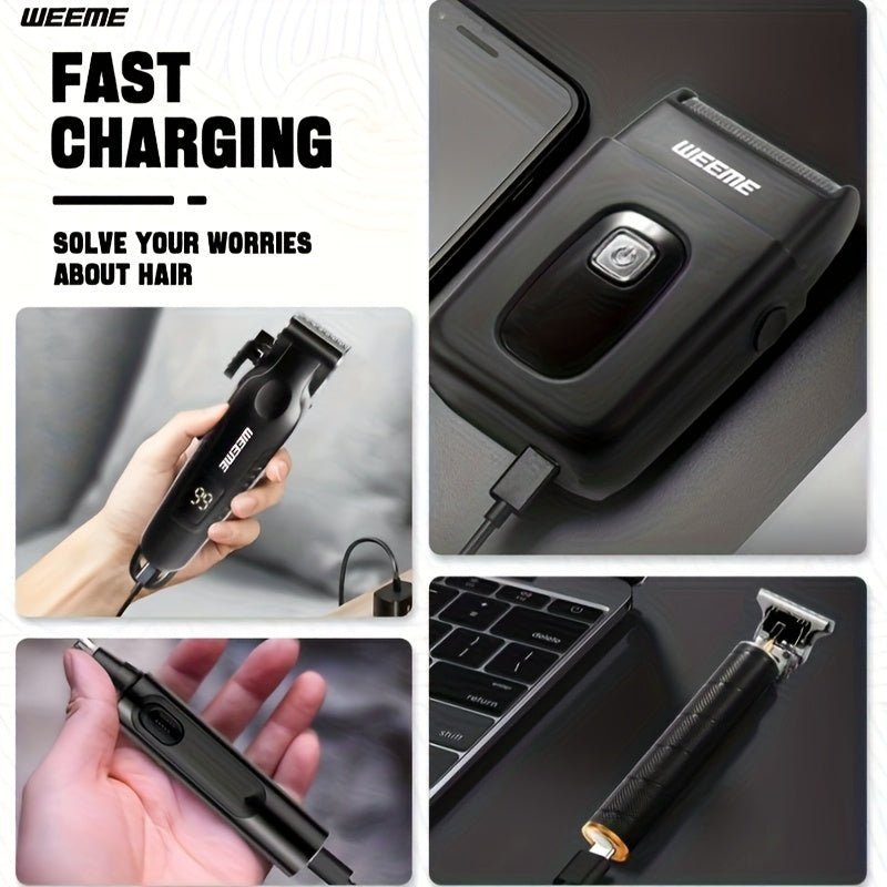 Electric Grooming Set for Men – 4pcs, All - in - One - 4USelects