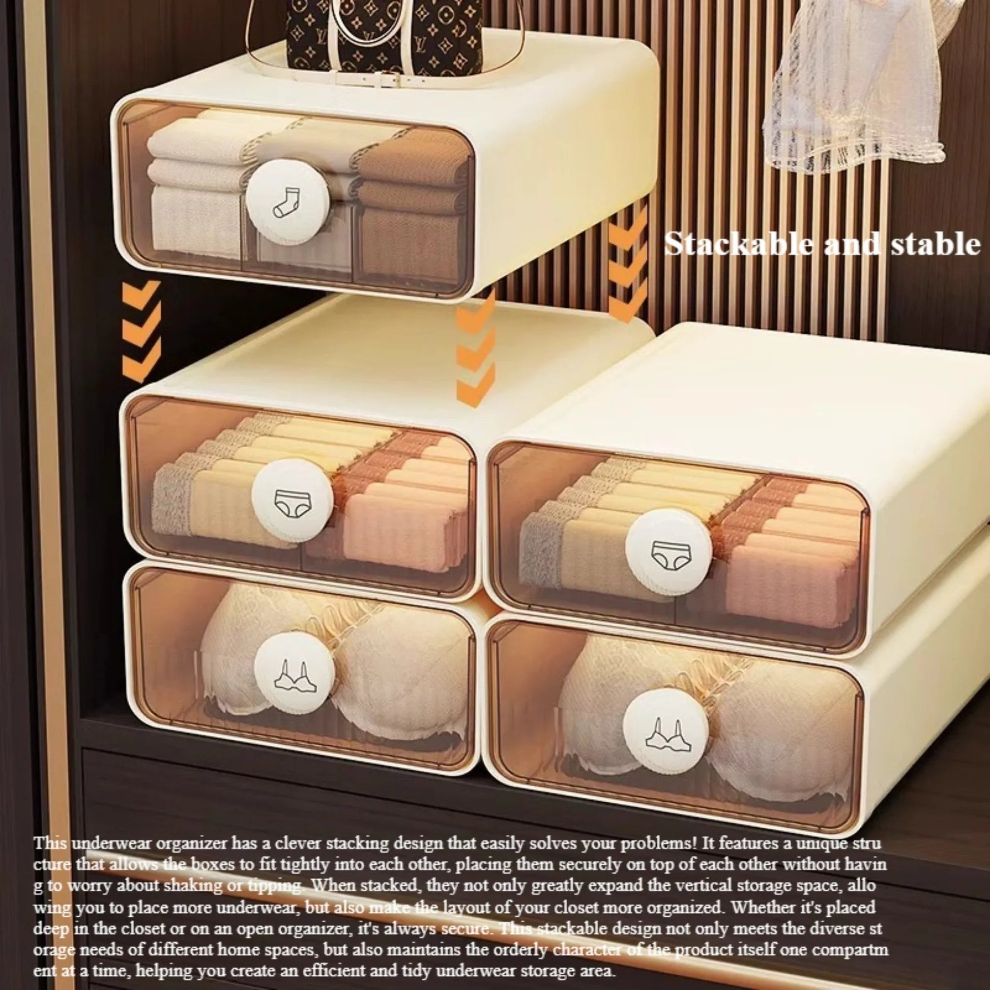 Expandable Dustproof Underwear Organizer with Dividers - 4USelects