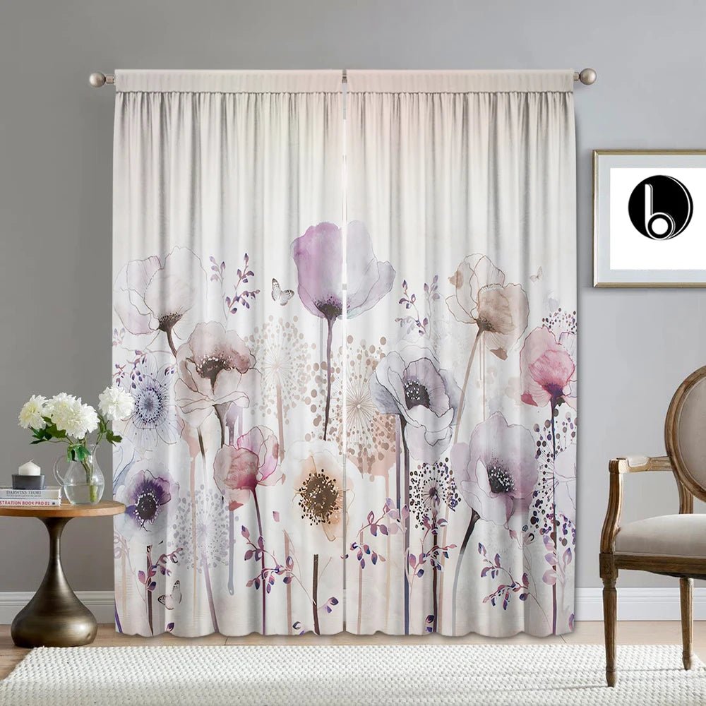 Floral Elegance Curtains - Perfect for Any Room - 4USelects