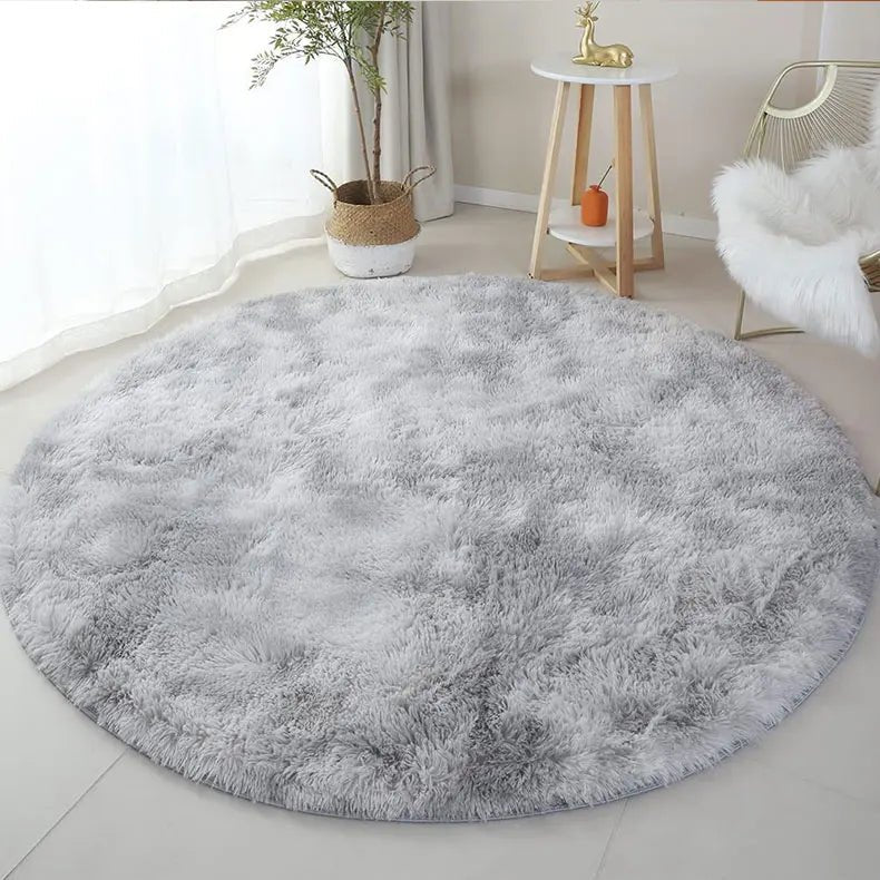 Fluffy Round Rug - Soft Plush Carpet for Kids Room - 4USelects