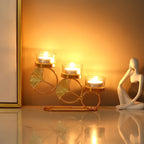Ginkgo Leaf Iron Candlestick – Multi - Head Gold Decor - 4USelects