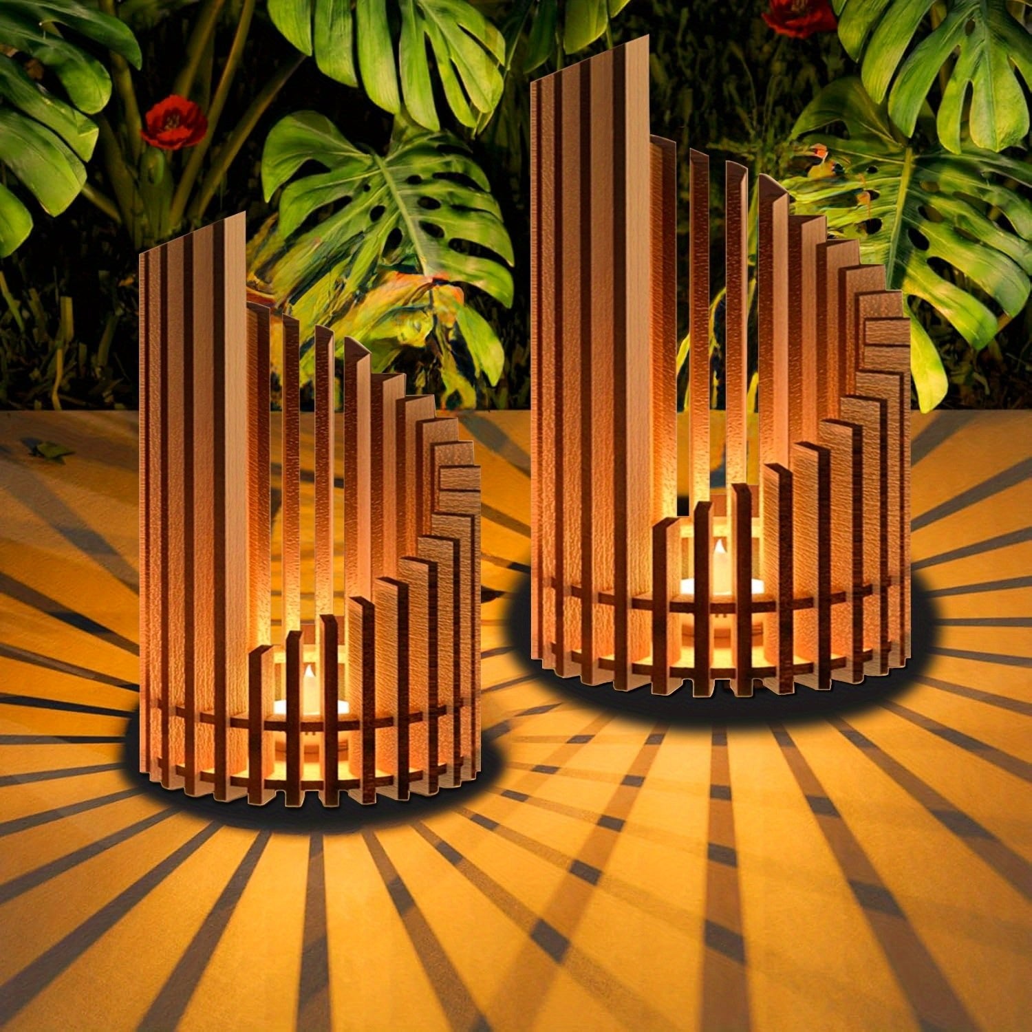 Handcrafted Wood Modular Candlestick – DIY Decor - 4USelects