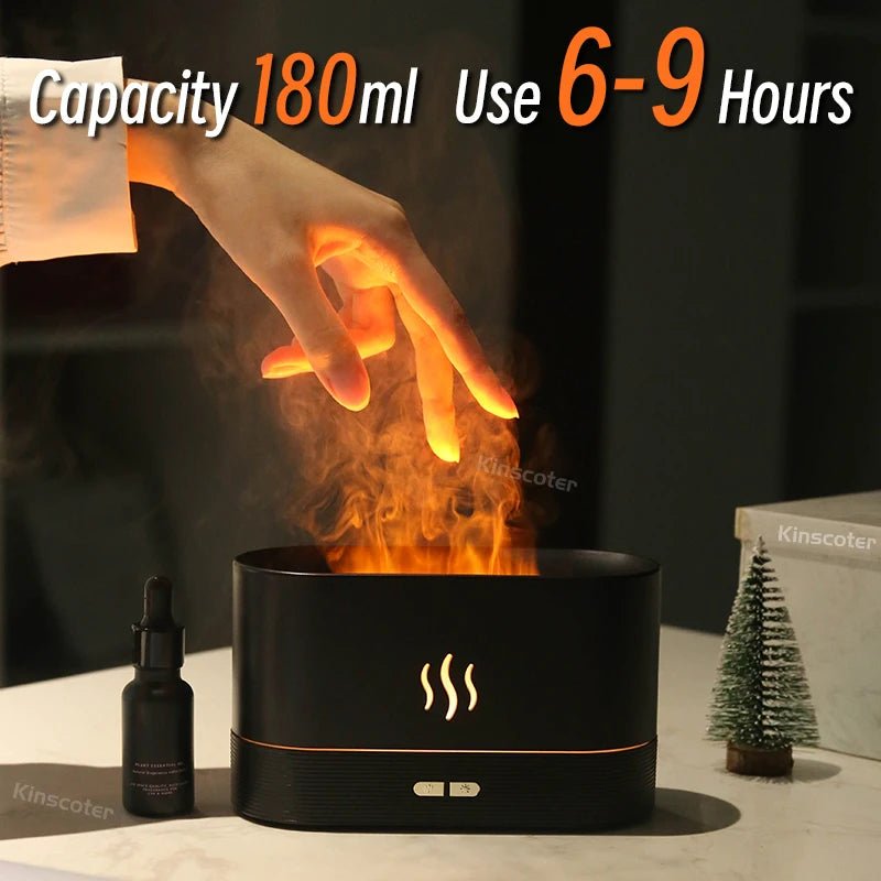 Kinscoter Ultrasonic Flame Aroma Diffuser & Humidifier - 4USelects