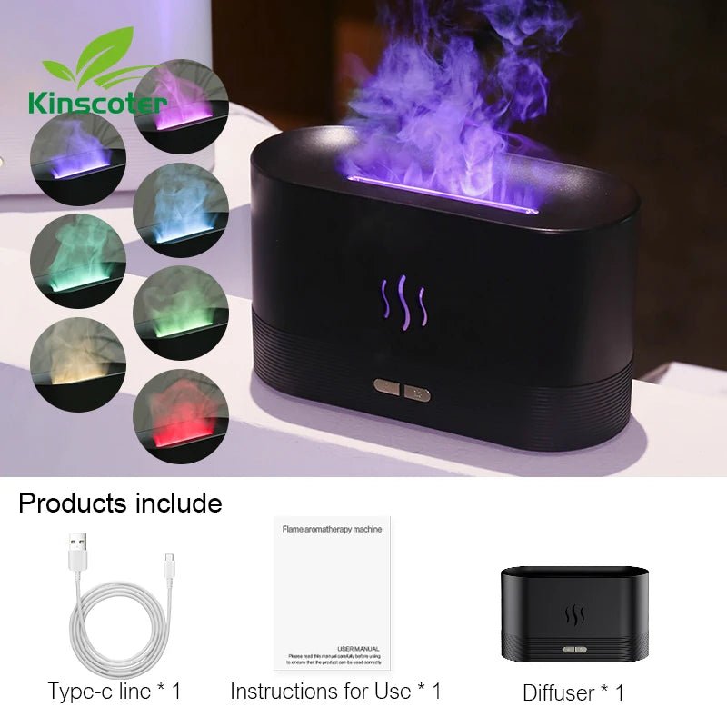 Kinscoter Ultrasonic Flame Aroma Diffuser & Humidifier - 4USelects