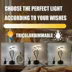 Lámpara de Escritorio LED Cloud Top USB Regulable con luz fría encendida en un estudio