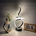Lámpara de Mesa LED Multihabitación de Lujo USB detalle del acabado y la estructura de metal