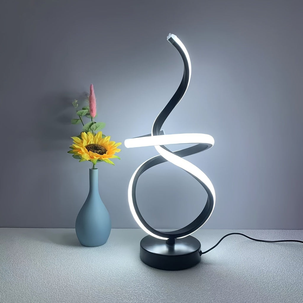 Lámpara de Mesa LED Multihabitación de Lujo USB vista lateral que muestra el perfil completo