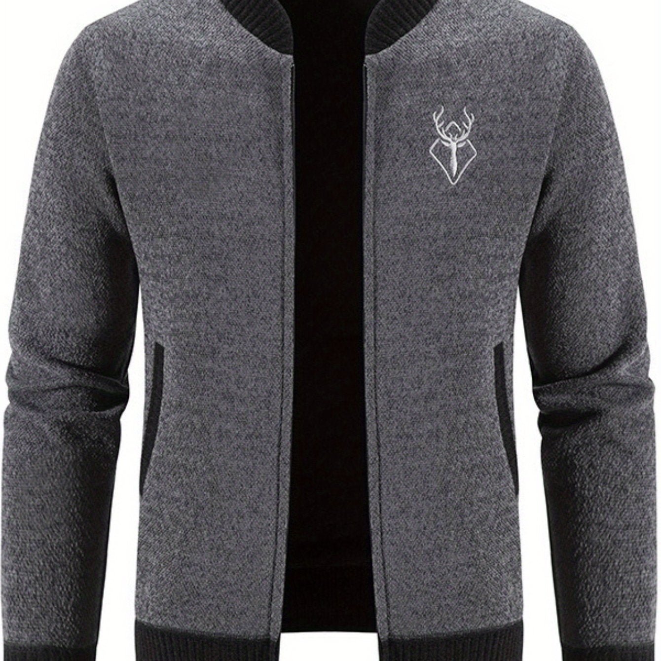 Light Beige & Brown Men’s Cardigan – All - Season Wear - 4USelects