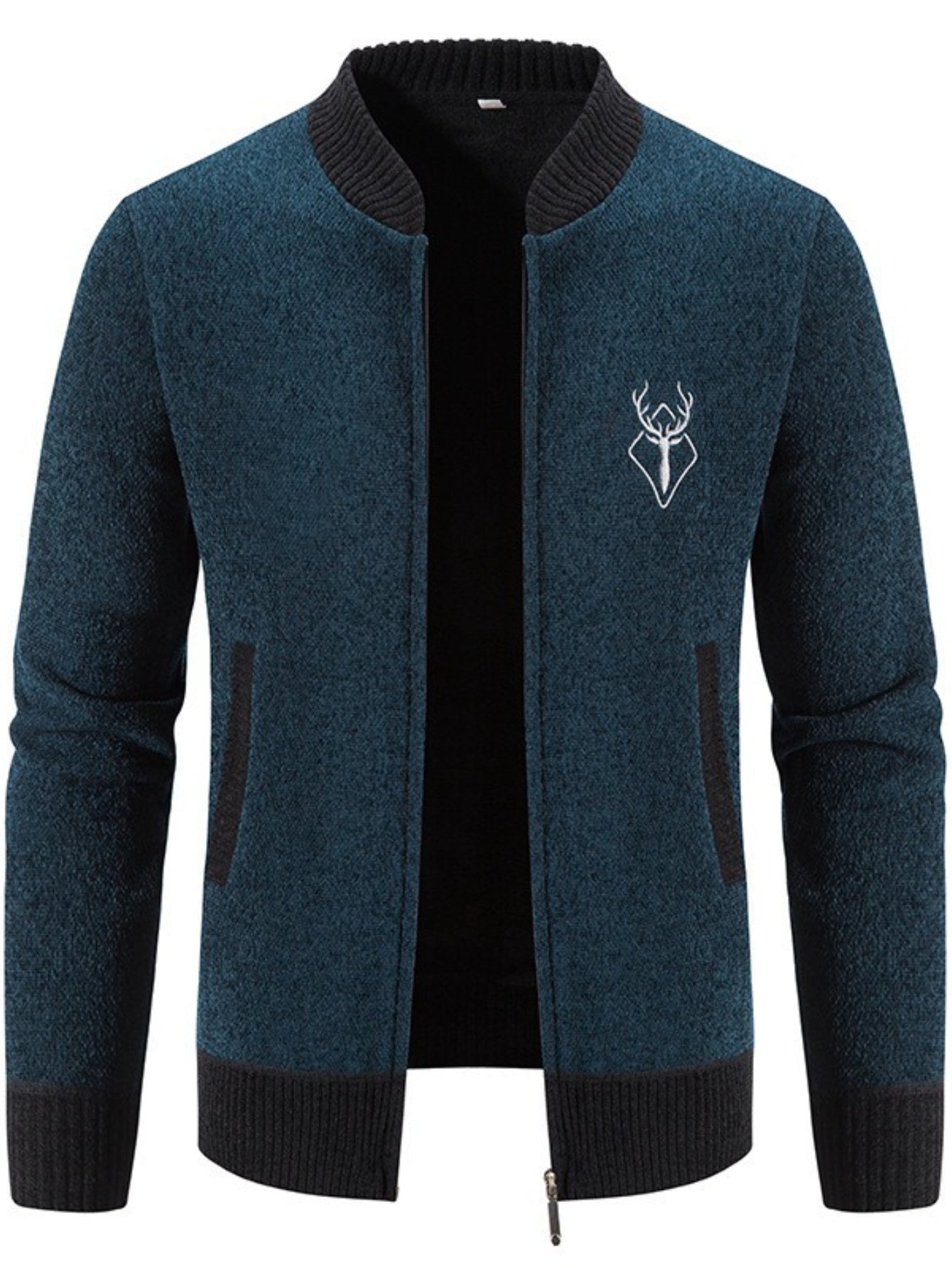 Light Beige & Brown Men’s Cardigan – All - Season Wear - 4USelects