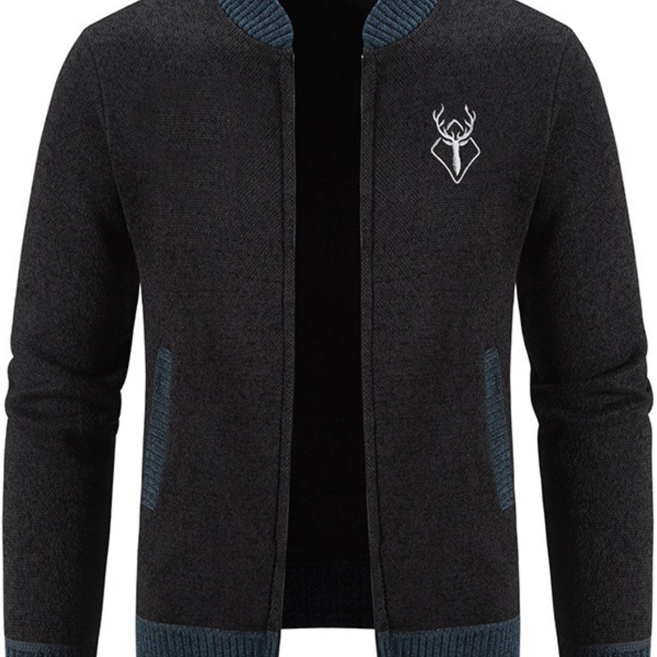 Light Beige & Brown Men’s Cardigan – All - Season Wear - 4USelects