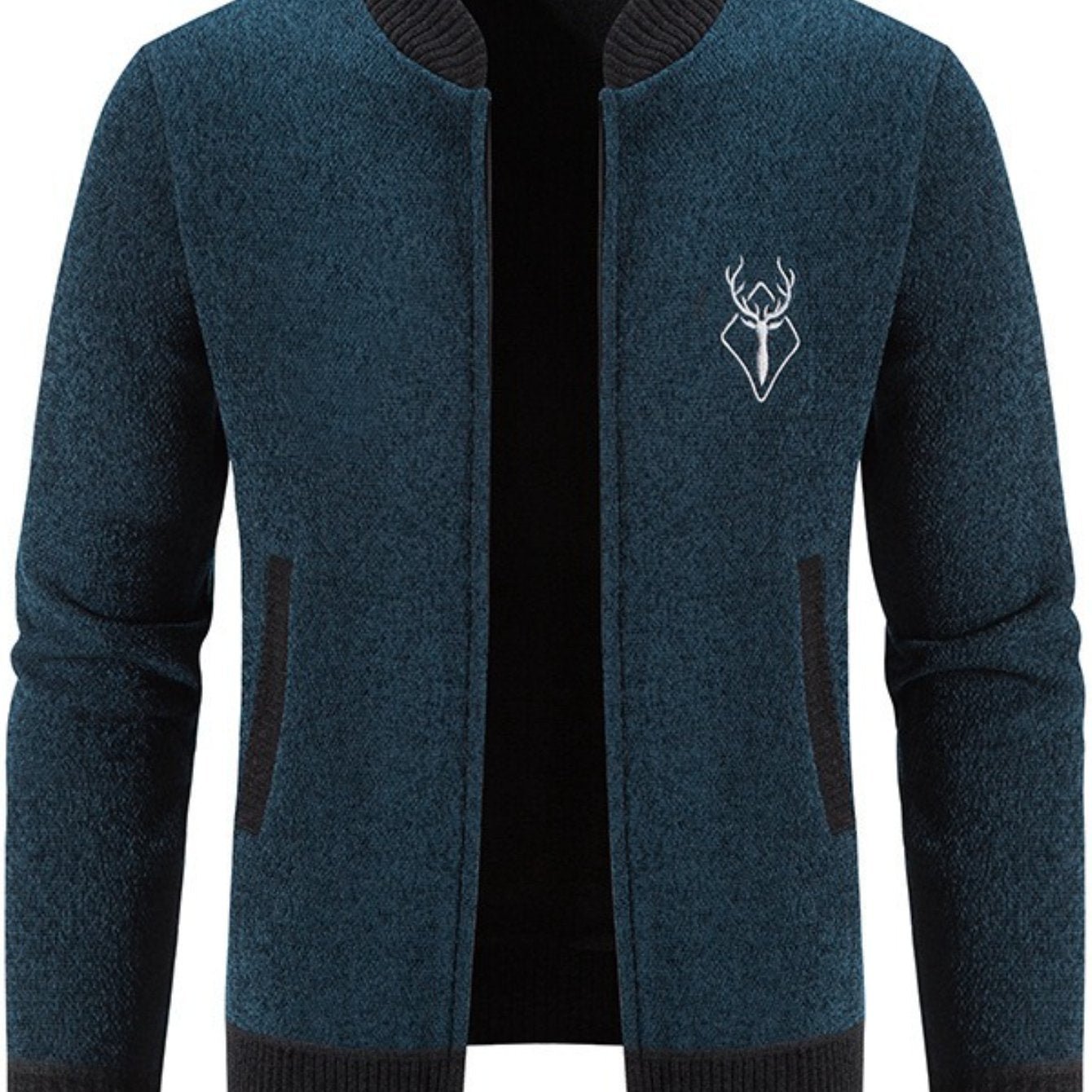 Light Beige & Brown Men’s Cardigan – All - Season Wear - 4USelects