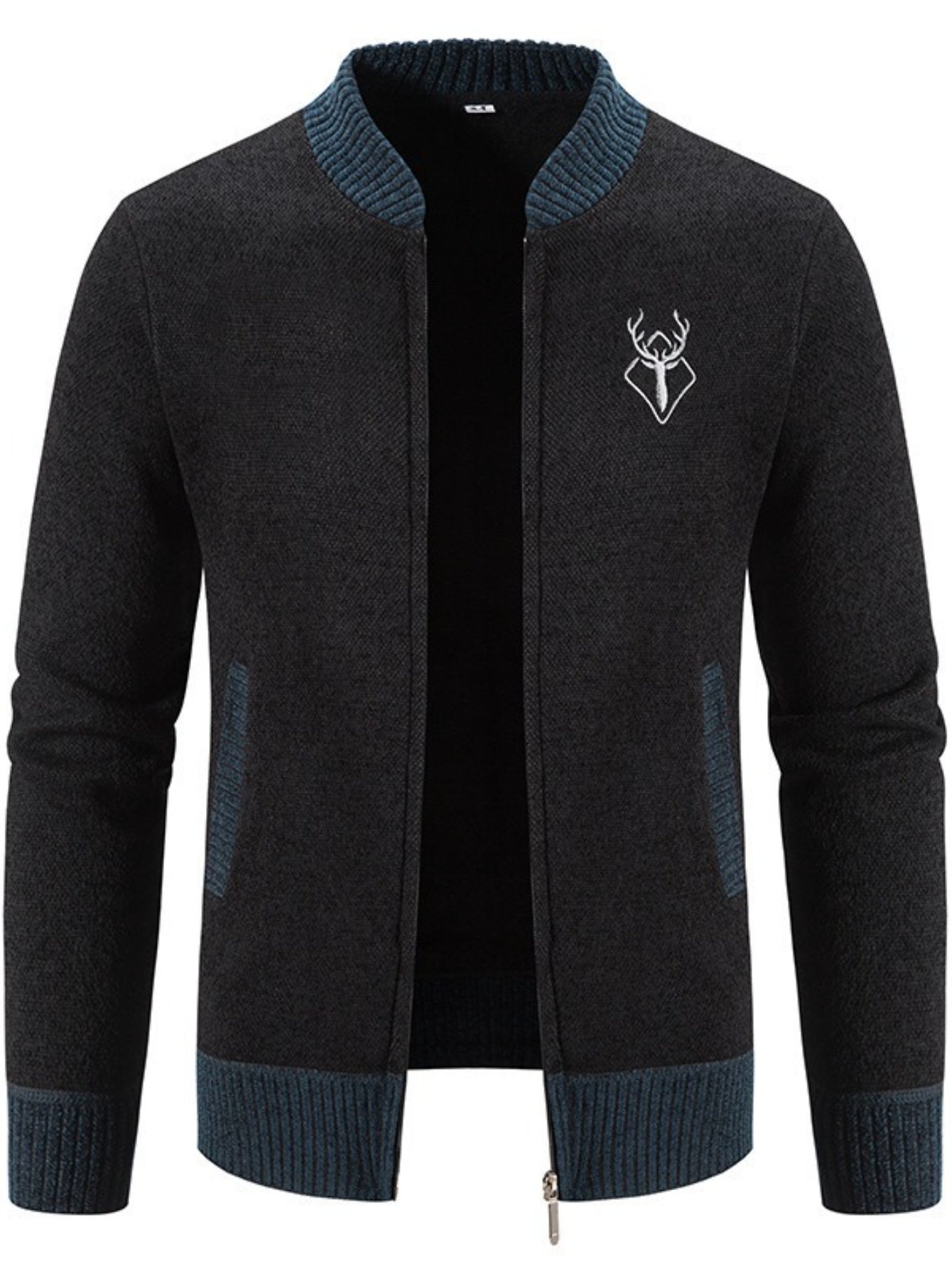 Light Beige & Brown Men’s Cardigan – All - Season Wear - 4USelects