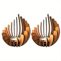 Lotus Wood Tealight Holder Set – 2pcs Handcrafted - 4USelects