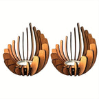 Lotus Wood Tealight Holder Set – 2pcs Handcrafted - 4USelects