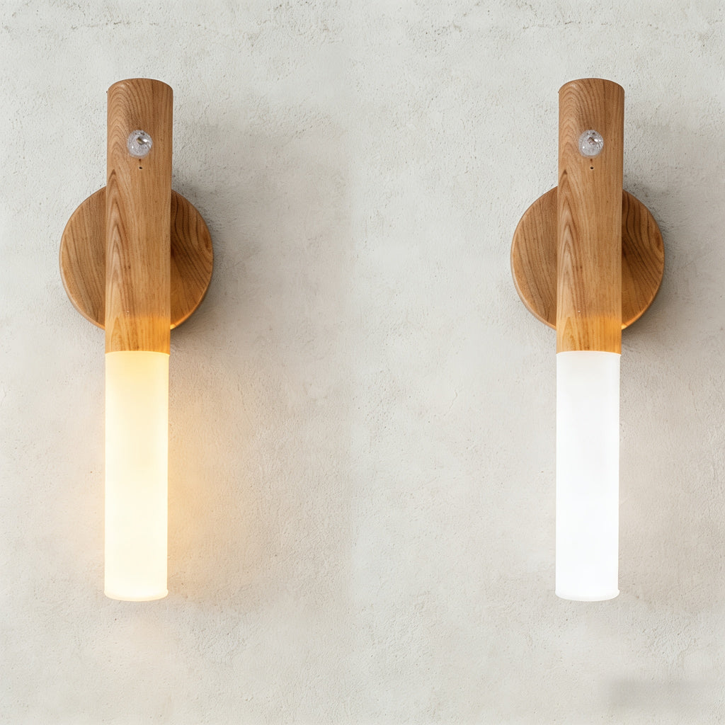 Magnetic Motion Sensor Wall Light – Wood, USB - 4USelects