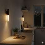 Magnetic Motion Sensor Wall Light – Wood, USB - 4USelects