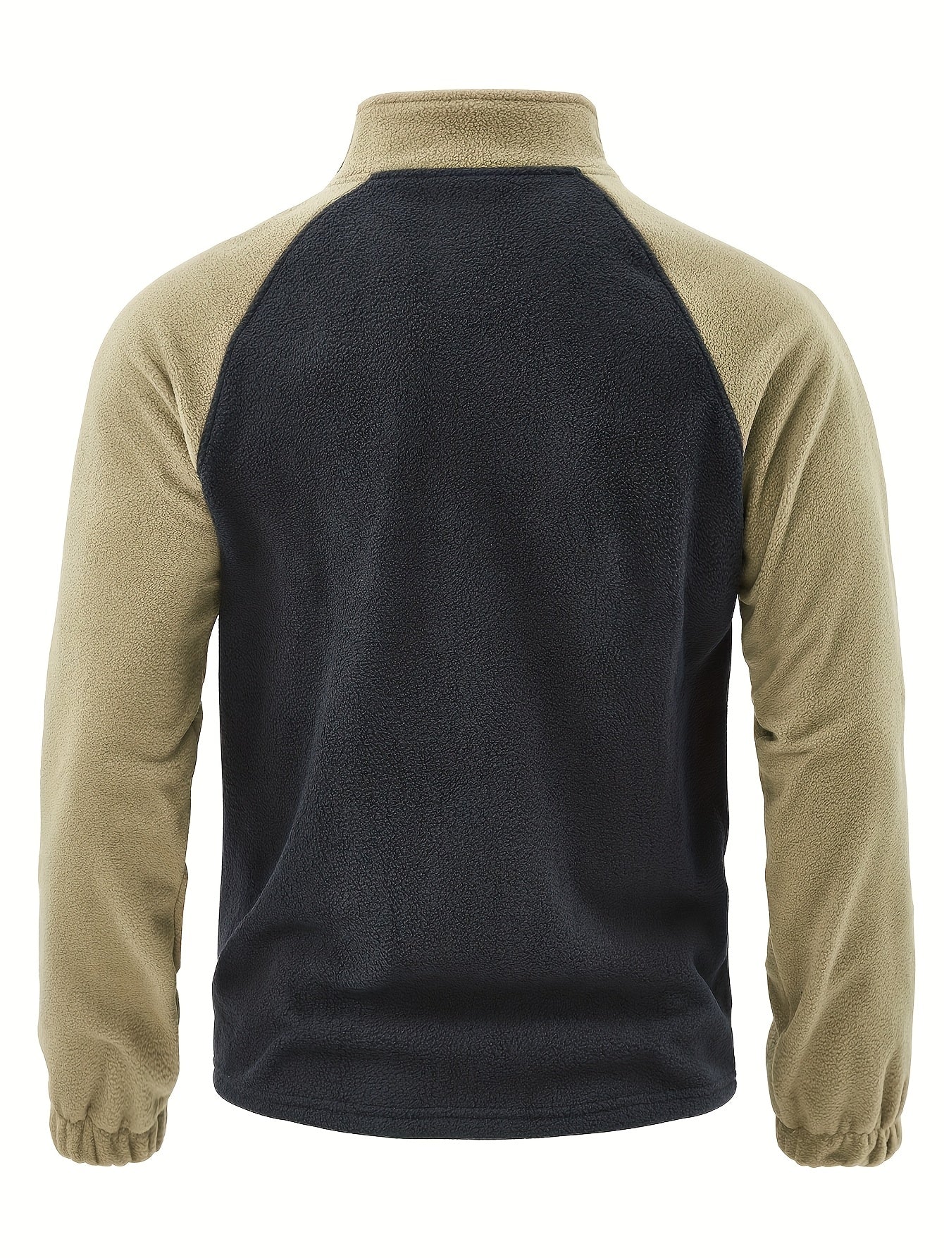 Men’s 2 - Pack Fleece - Lined Zip - Up Henley Shirts – Navy & Beige - 4USelects