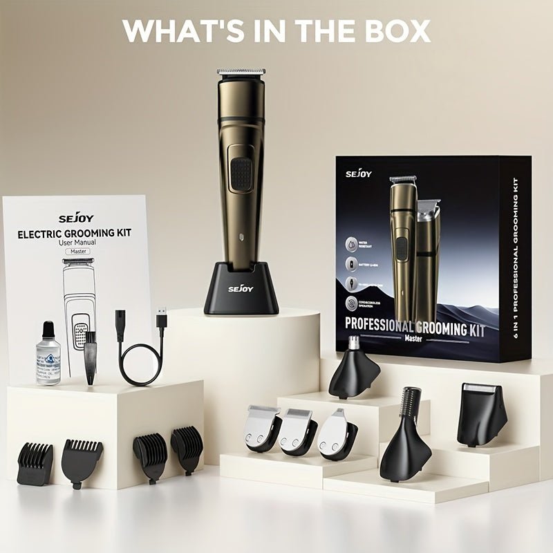 Men’s 6‑in‑1 Grooming Kit with T‑Blade, U‑Blade & Micro Shaver - 4USelects