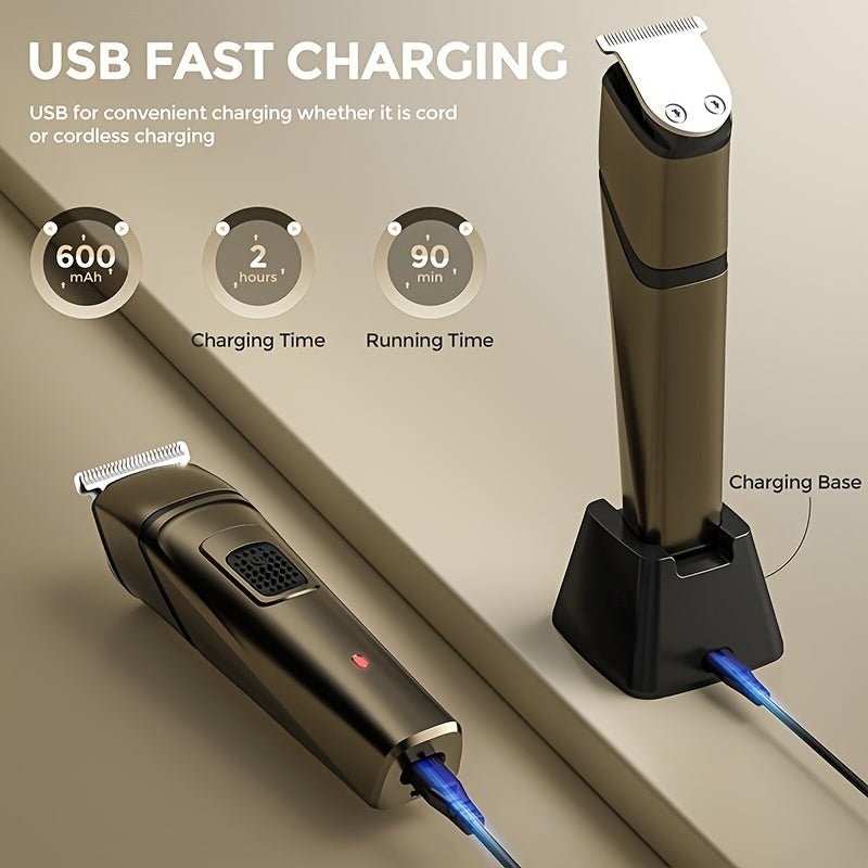 Men’s 6‑in‑1 Grooming Kit with T‑Blade, U‑Blade & Micro Shaver - 4USelects