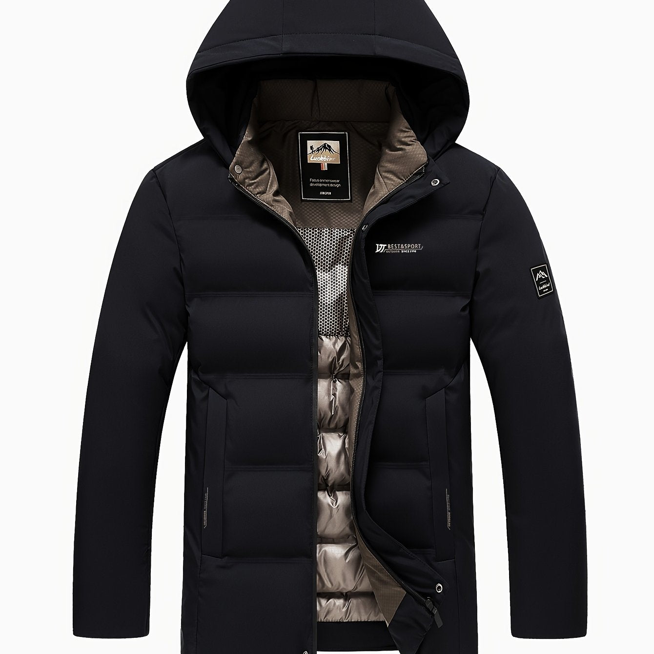 Men’s Heavyweight Hooded Winter Coat – Thermal Insulated - 4USelects