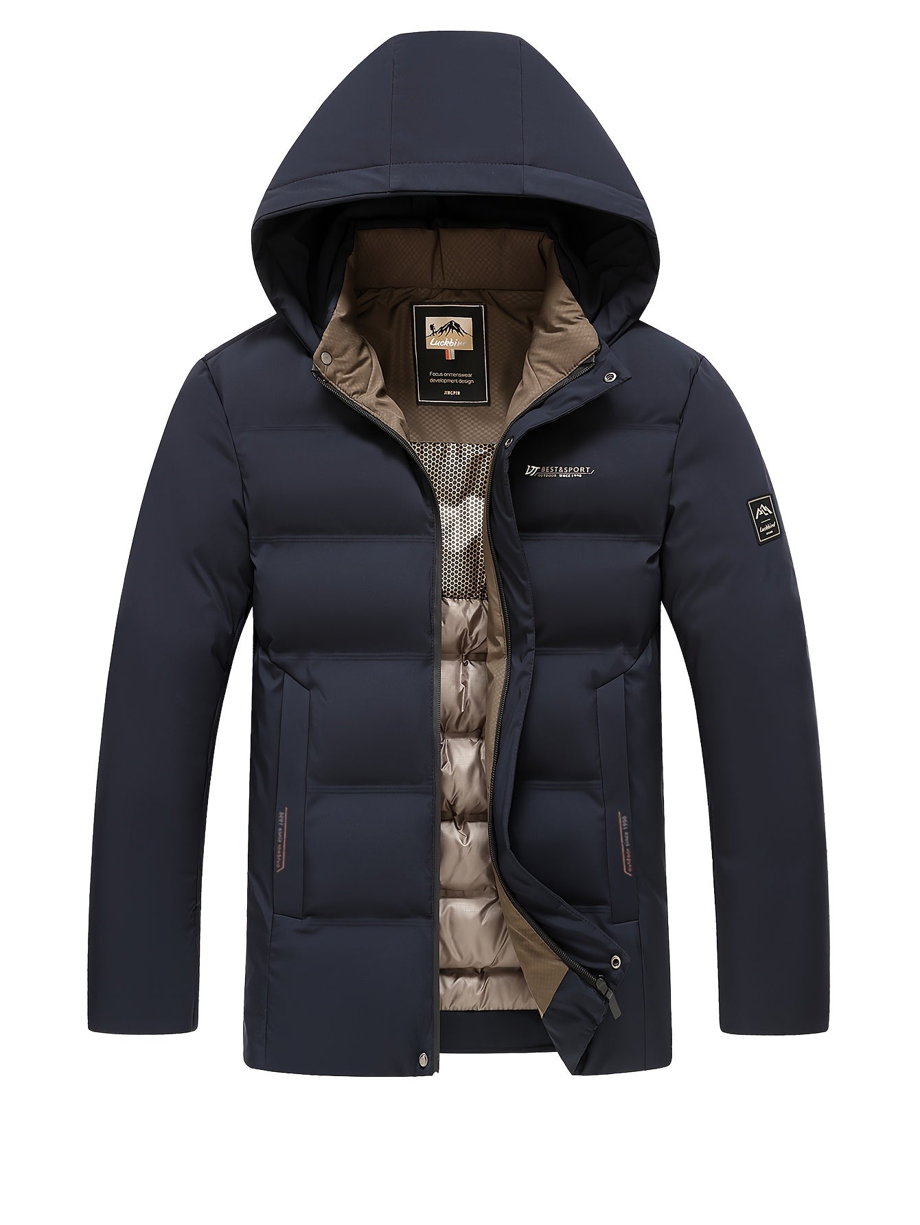 Men’s Heavyweight Hooded Winter Coat – Thermal Insulated - 4USelects