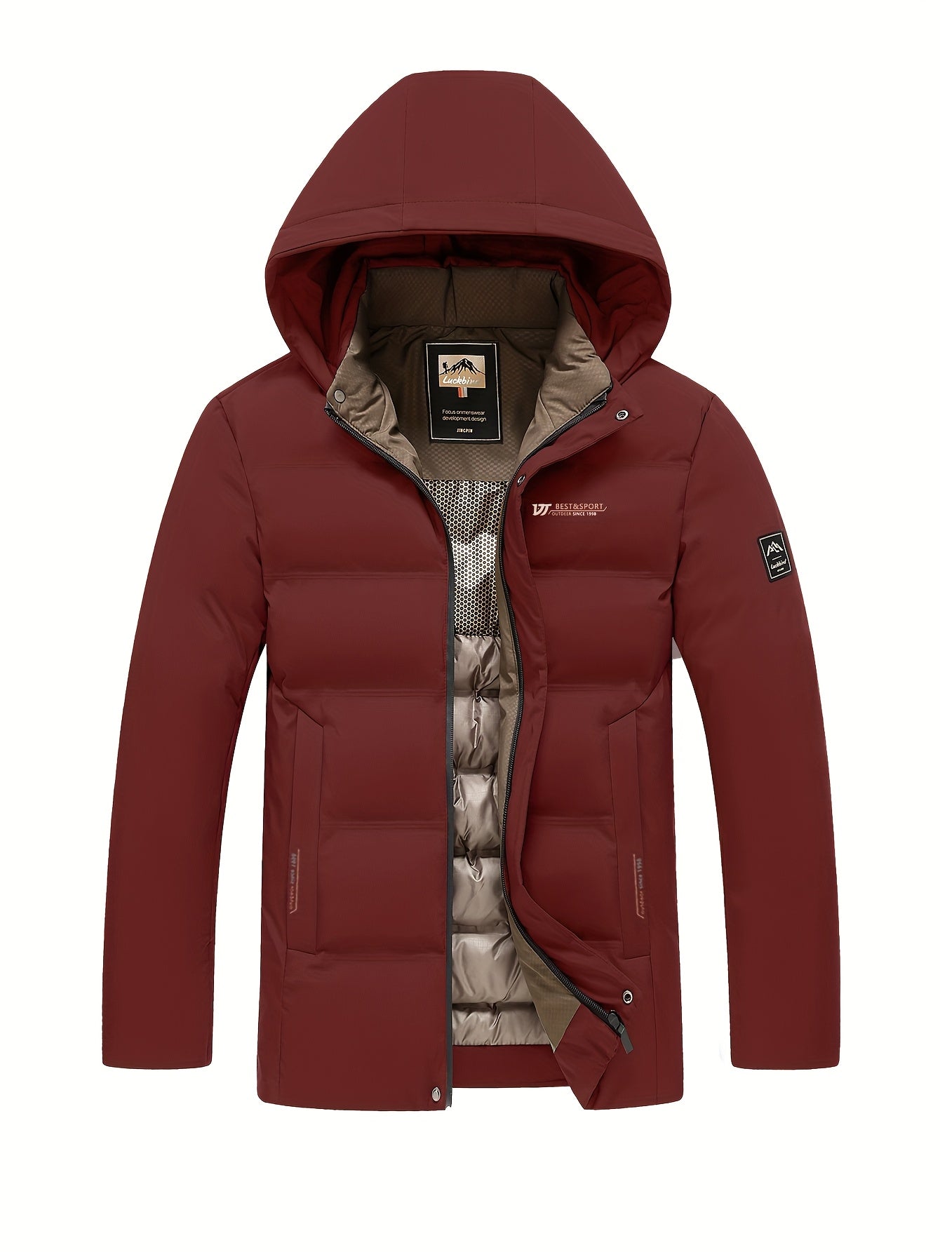 Men’s Heavyweight Hooded Winter Coat – Thermal Insulated - 4USelects