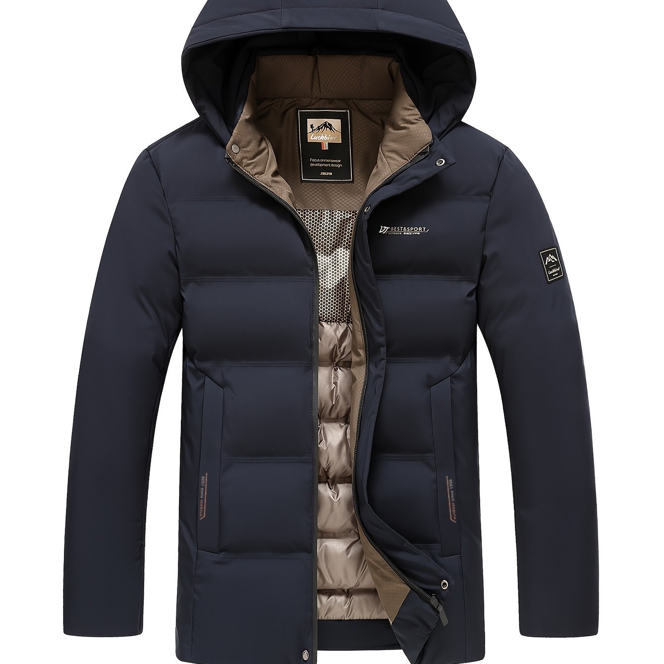 Men’s Heavyweight Hooded Winter Coat – Thermal Insulated - 4USelects