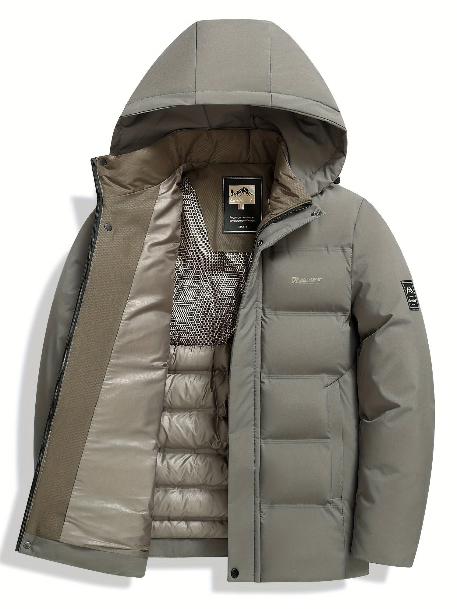 Men’s Heavyweight Hooded Winter Coat – Thermal Insulated - 4USelects