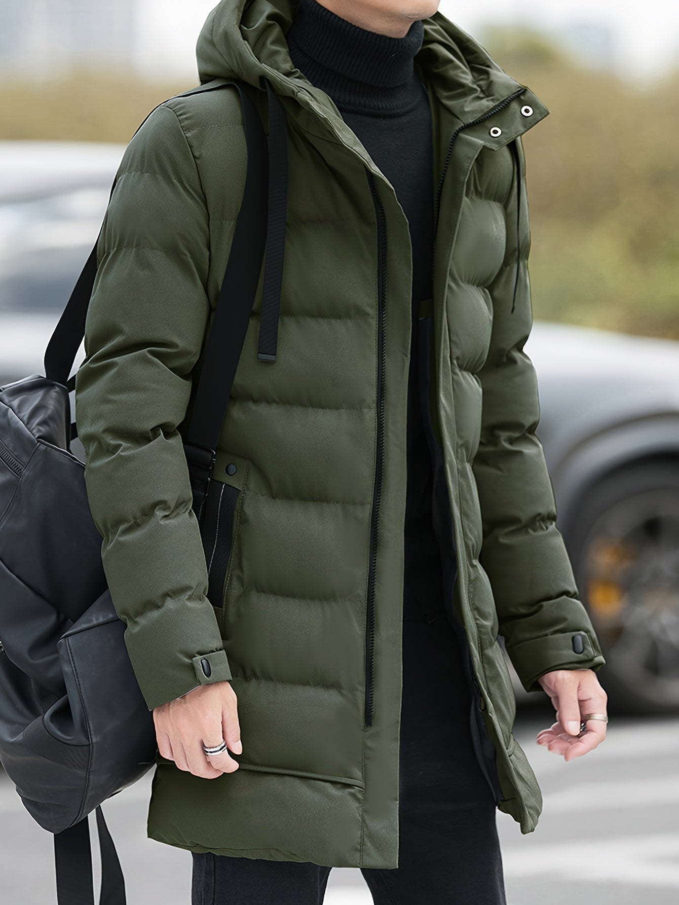 Men’s Padded Hooded Winter Jacket – Machine Washable - 4USelects