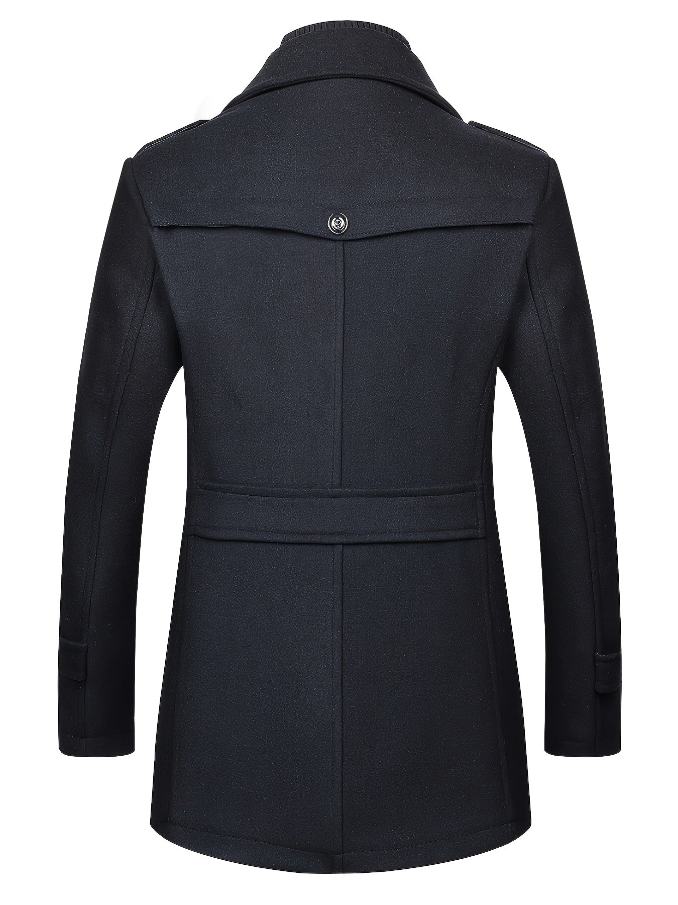 Men’s Thickened Formal Tweed Coat – Detachable Collar Design - 4USelects