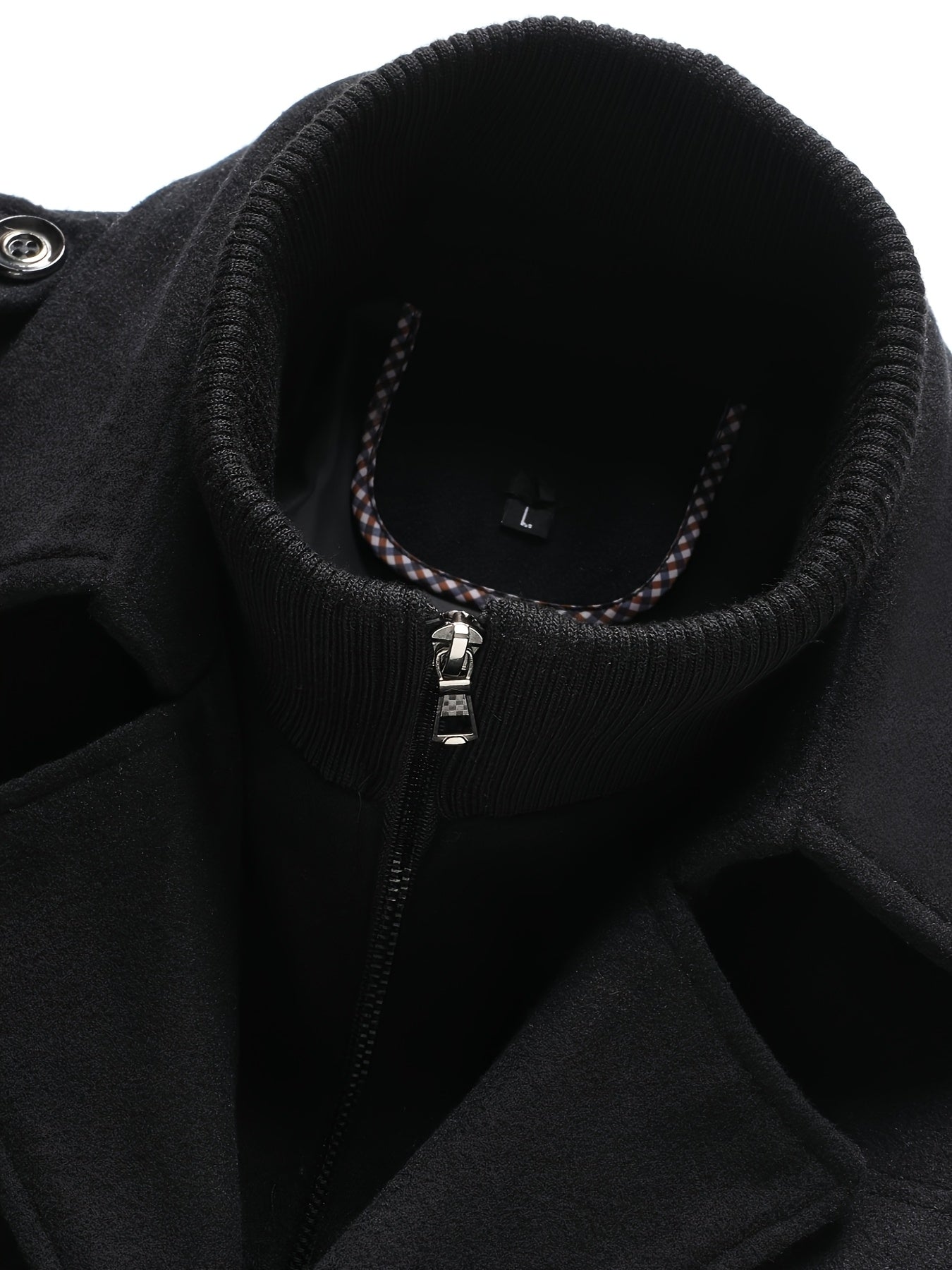 Men’s Thickened Formal Tweed Coat – Detachable Collar Design - 4USelects