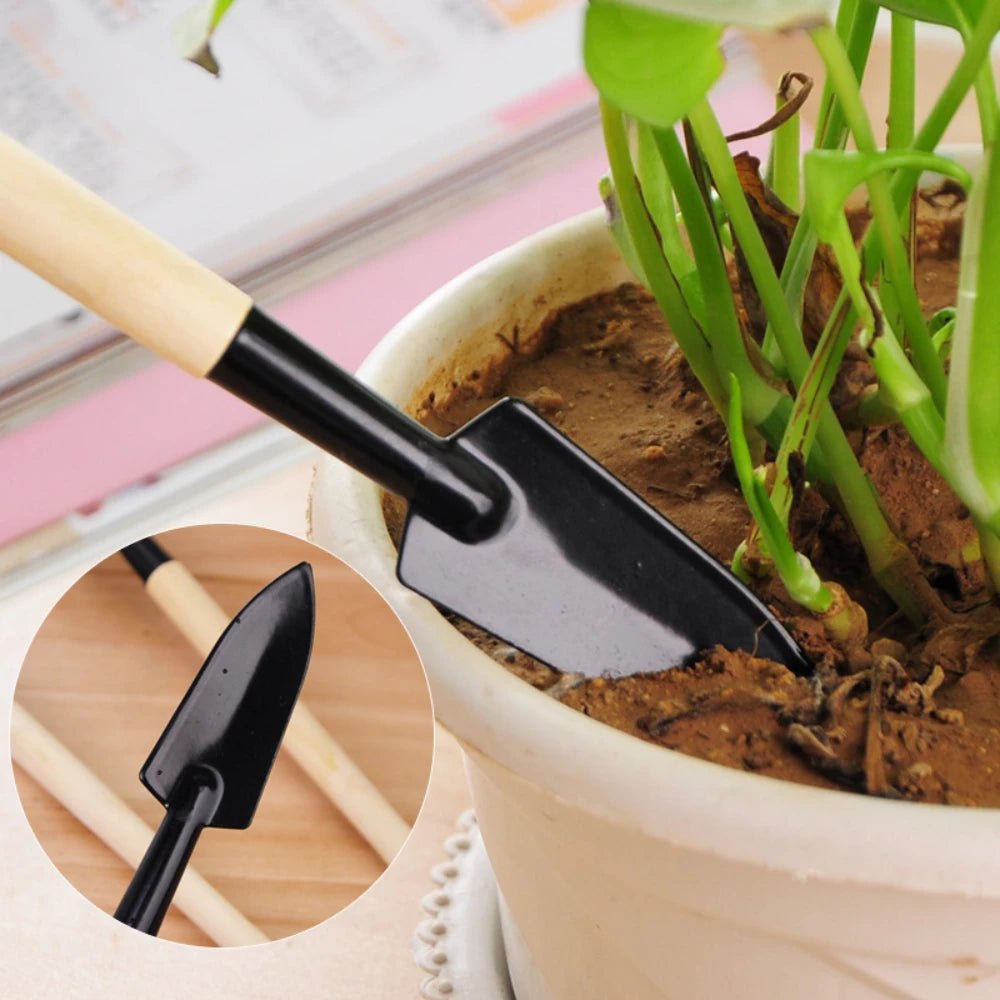 Mini Garden Tool Set - 3PCS Shovel Hoe Rake - 4USelects