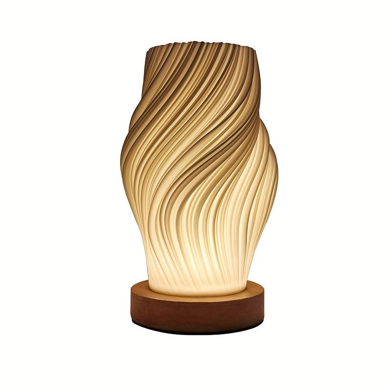 Minimalist Dimmable Desk Lamp - Wood Base USB Powered - 4USelects