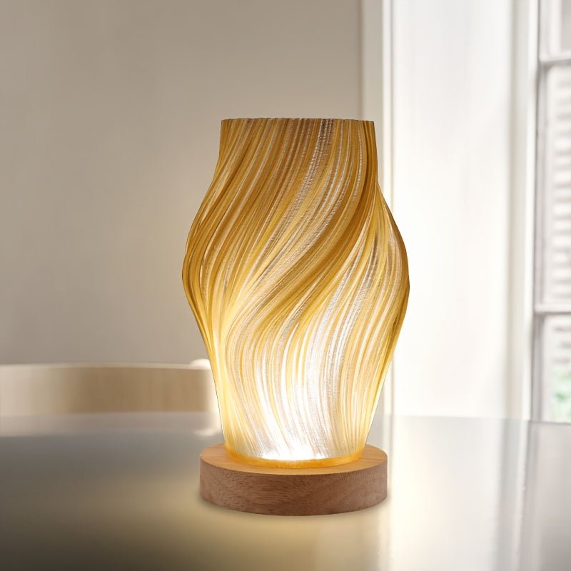 Minimalist Dimmable Desk Lamp - Wood Base USB Powered - 4USelects