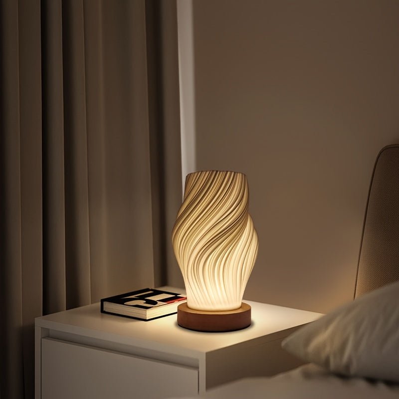 Minimalist Dimmable Desk Lamp - Wood Base USB Powered - 4USelects