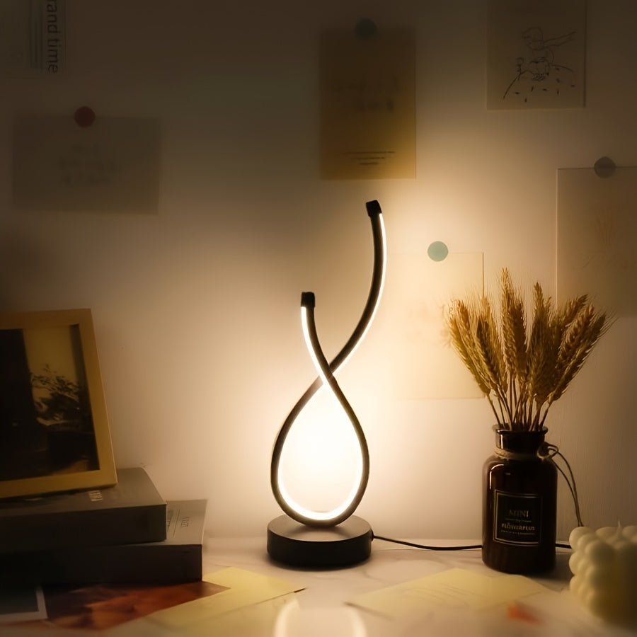 Minimalist Line LED Table Lamp - 3 - Color USB Decor - 4USelects