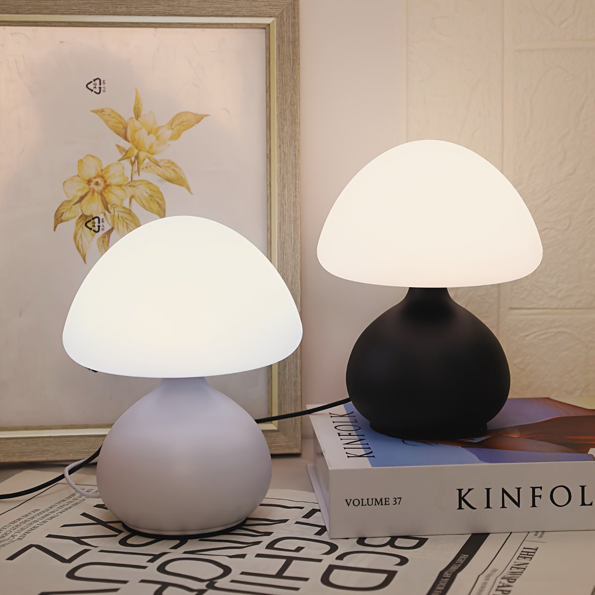 Mushroom LED Table Lamp – 3 - Color USB Bedside Light - 4USelects